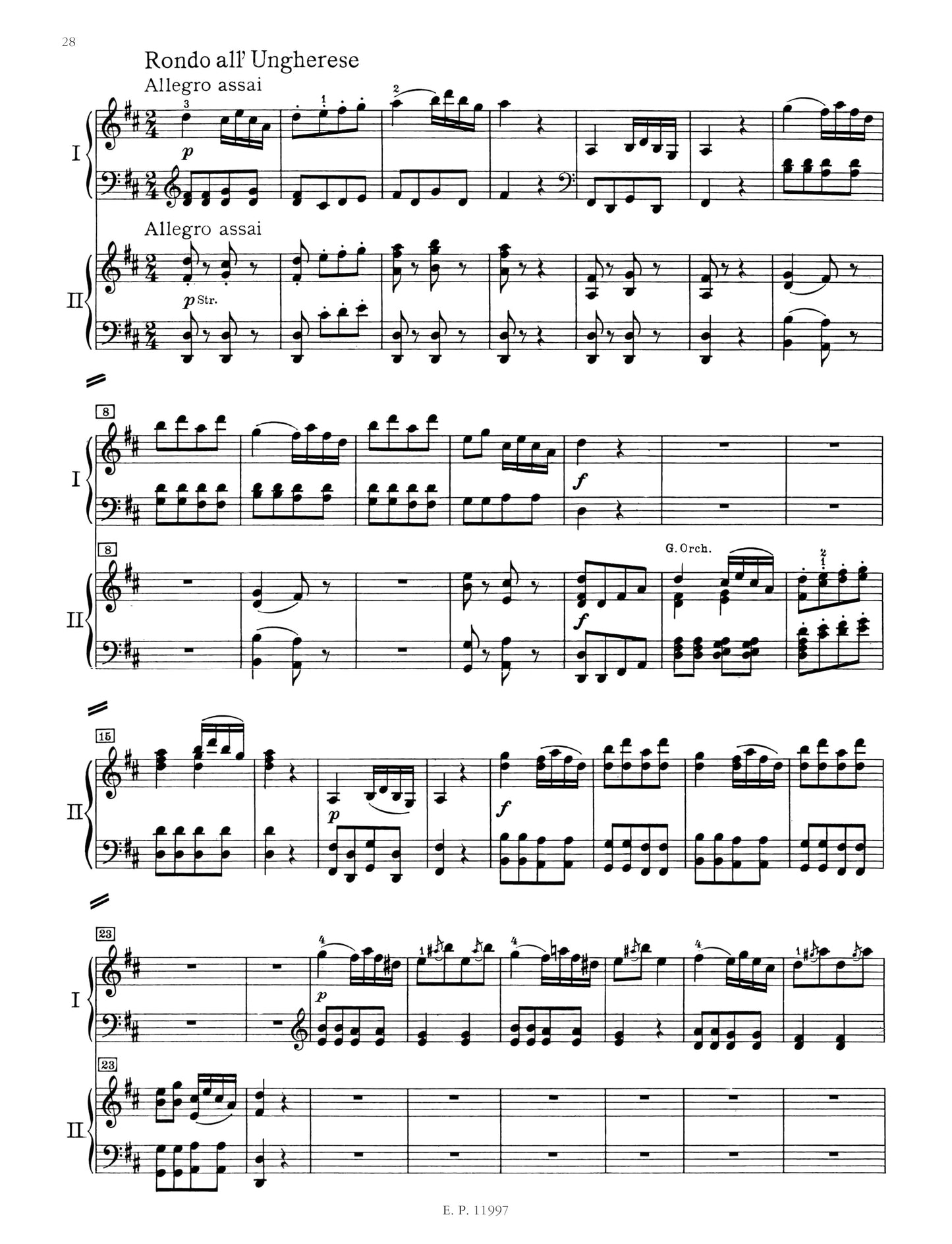 Haydn: Piano Concerto in D Major, Hob. XVIII:11