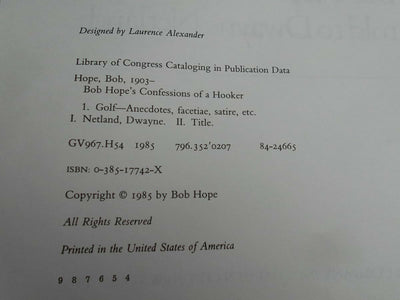 Bob Hope's Confessions of a Hooker: My Lifelong Love Affair
