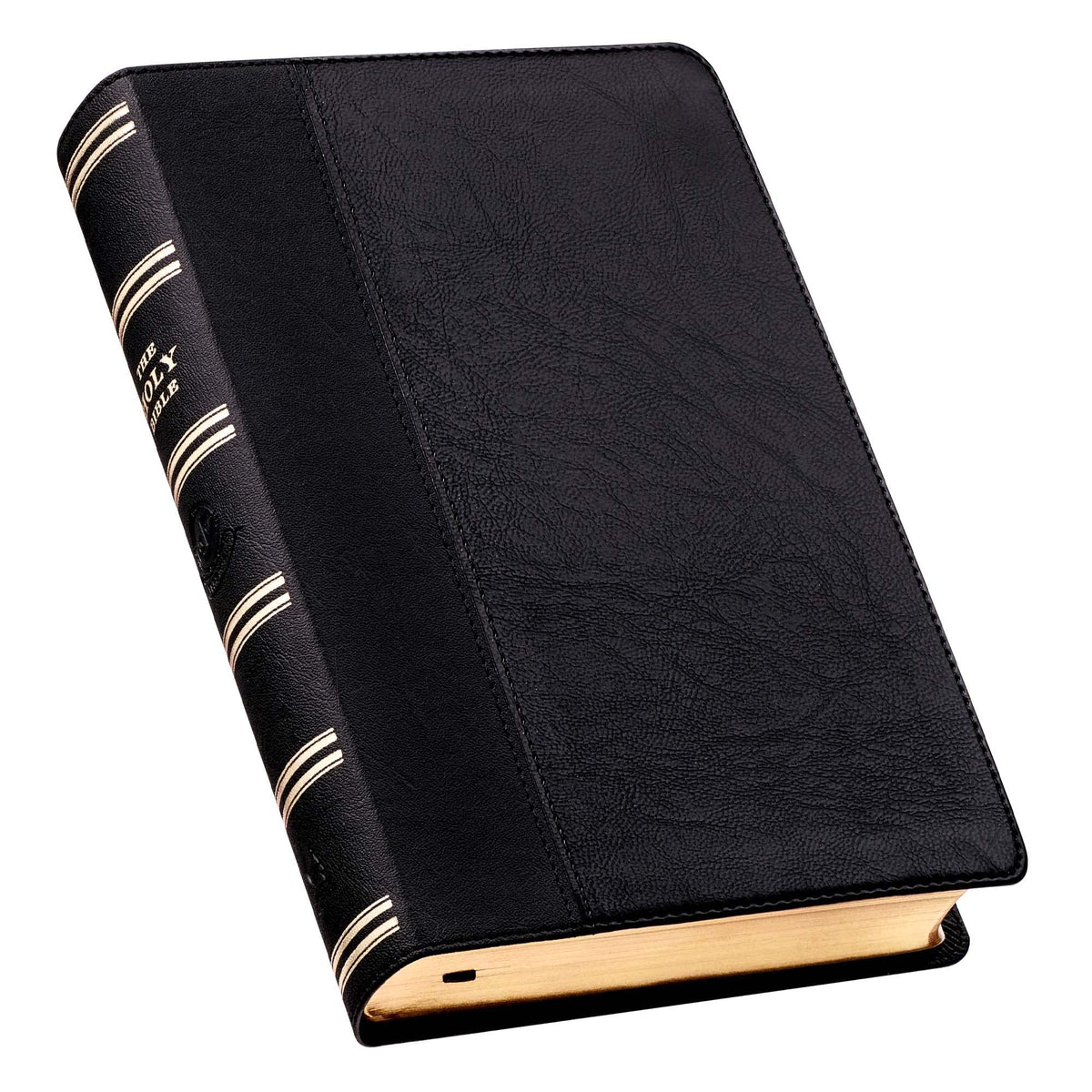 KJV Holy Bible, Giant Print Standard Size Faux Leather Red Letter Edition - Thumb Index & Ribbon Marker, King James Version, Black Two-tone (KJV Standard GP Editions)