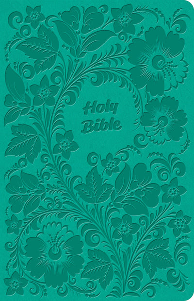 CSB Thinline Bible, Value Edition, Teal LeatherTouch, Red Letter, Presentation Page, Full-Color Maps, Easy-to-Read Bible Serif Type