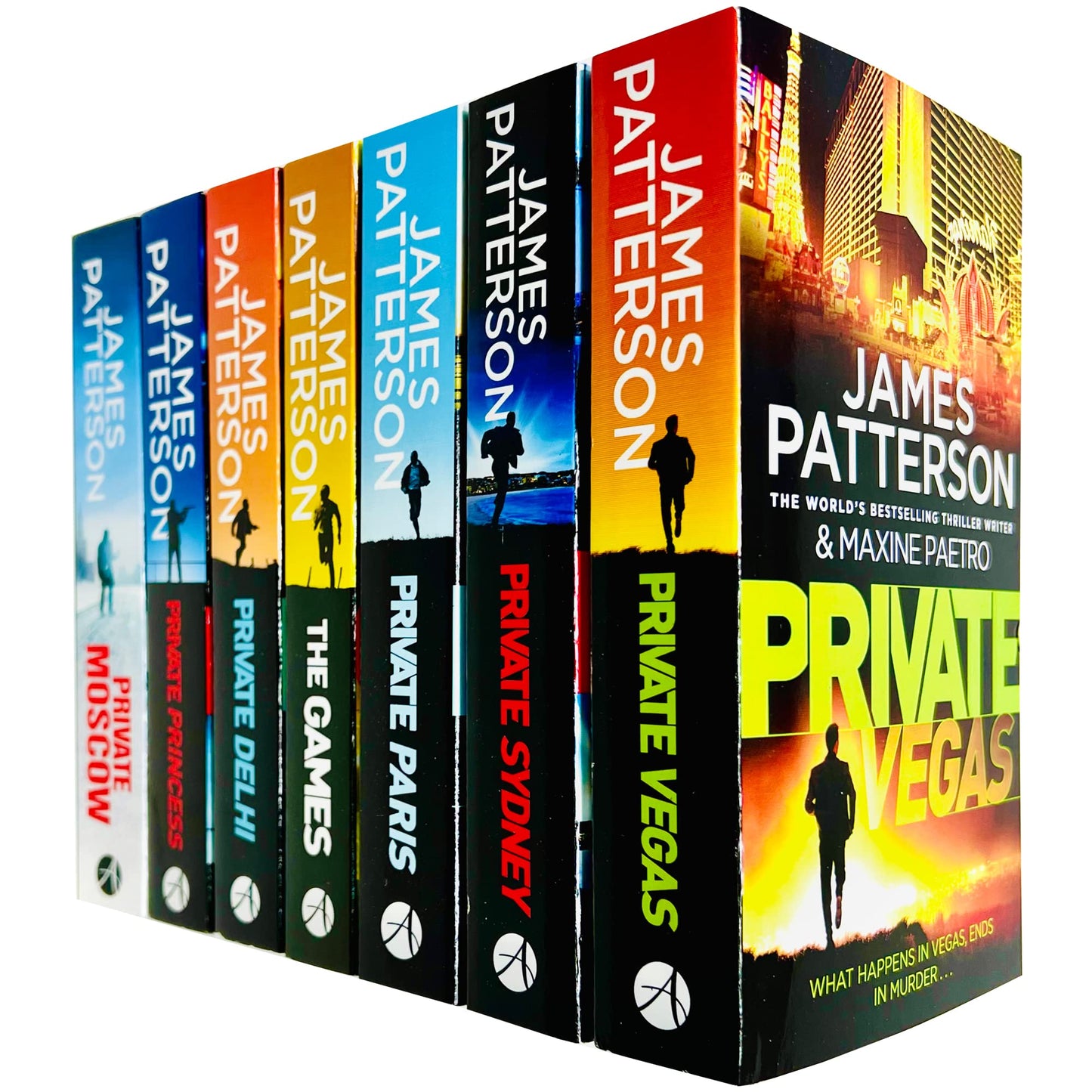 James Patterson Private Series Books 9 - 15 Collection Set (Private Vegas, Private Sydney, Private Paris, The Games, Private Delhi, Private Princess & Private Moscow)