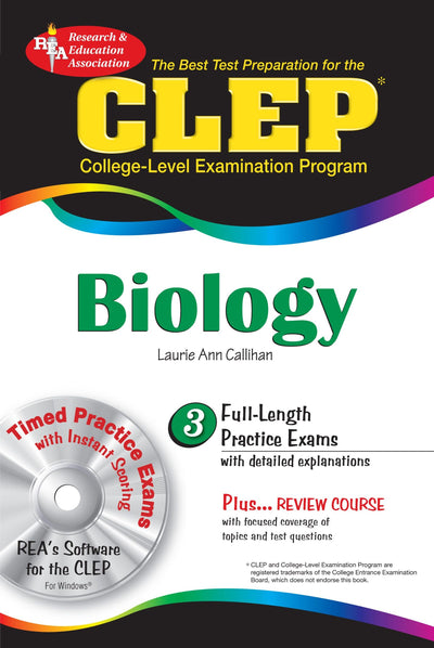 CLEP Biology (REA) with CD-ROM - The Best Test Prep for the CLEP Exam: with REA's TESTware (Test Preps)