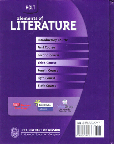Holt Elements of Literature: Student Edition Grade 9 Third Course 2009