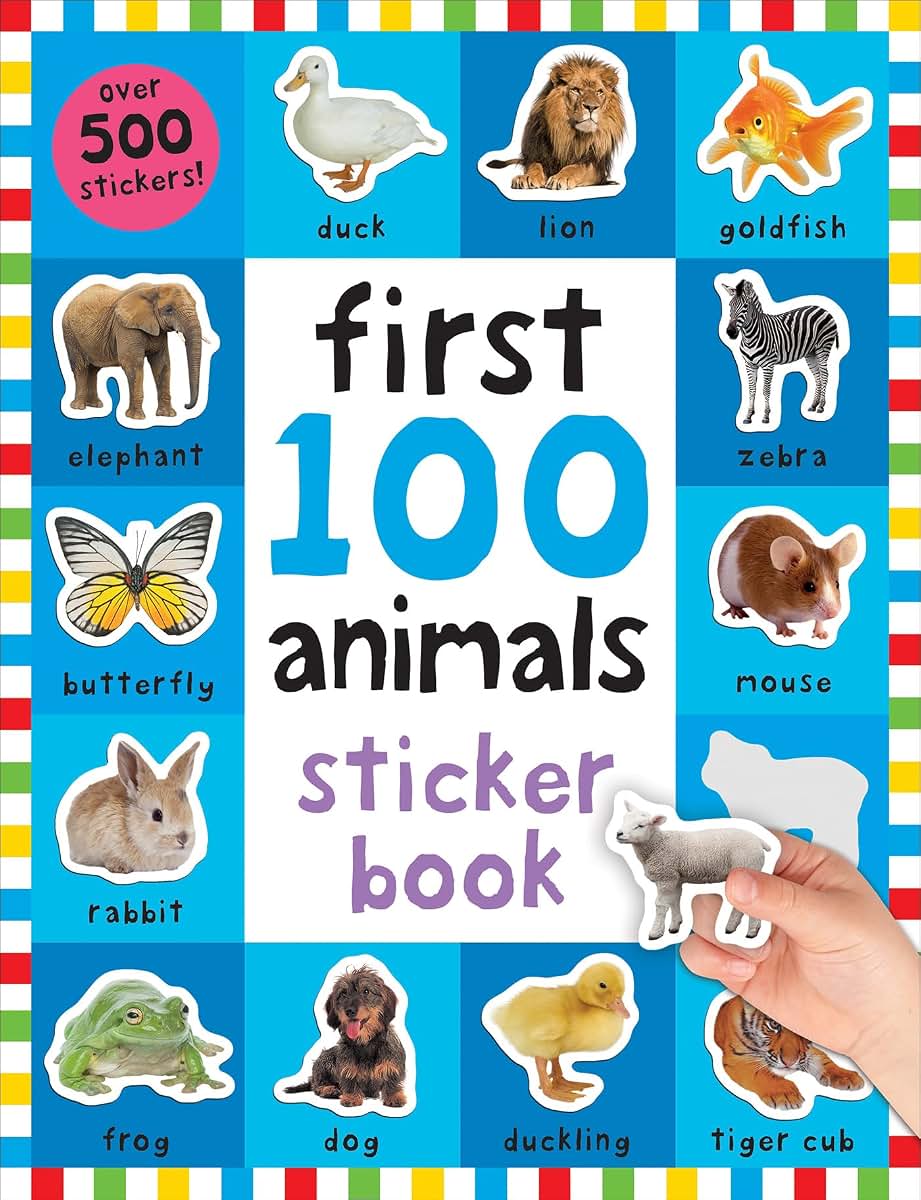 First 100 Animals Stickers Book: 500 Stickers