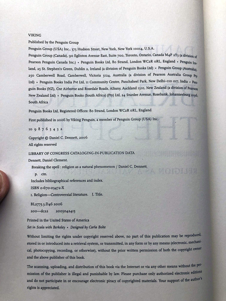 Breaking the Spell: Religion as a Natural Phenomenon — back cover