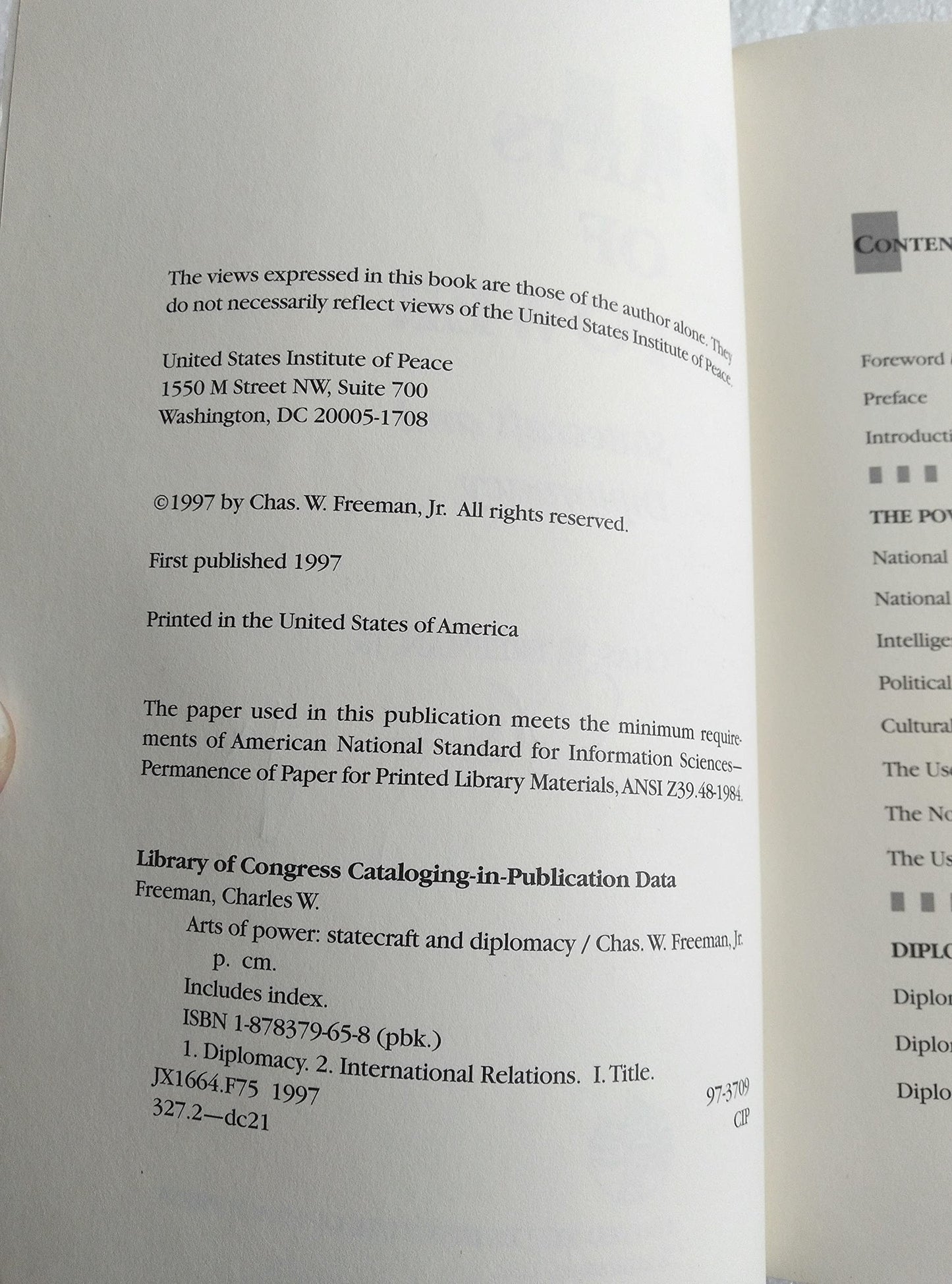 Arts of Power: Statecraft and Diplomacy by Charles Freeman