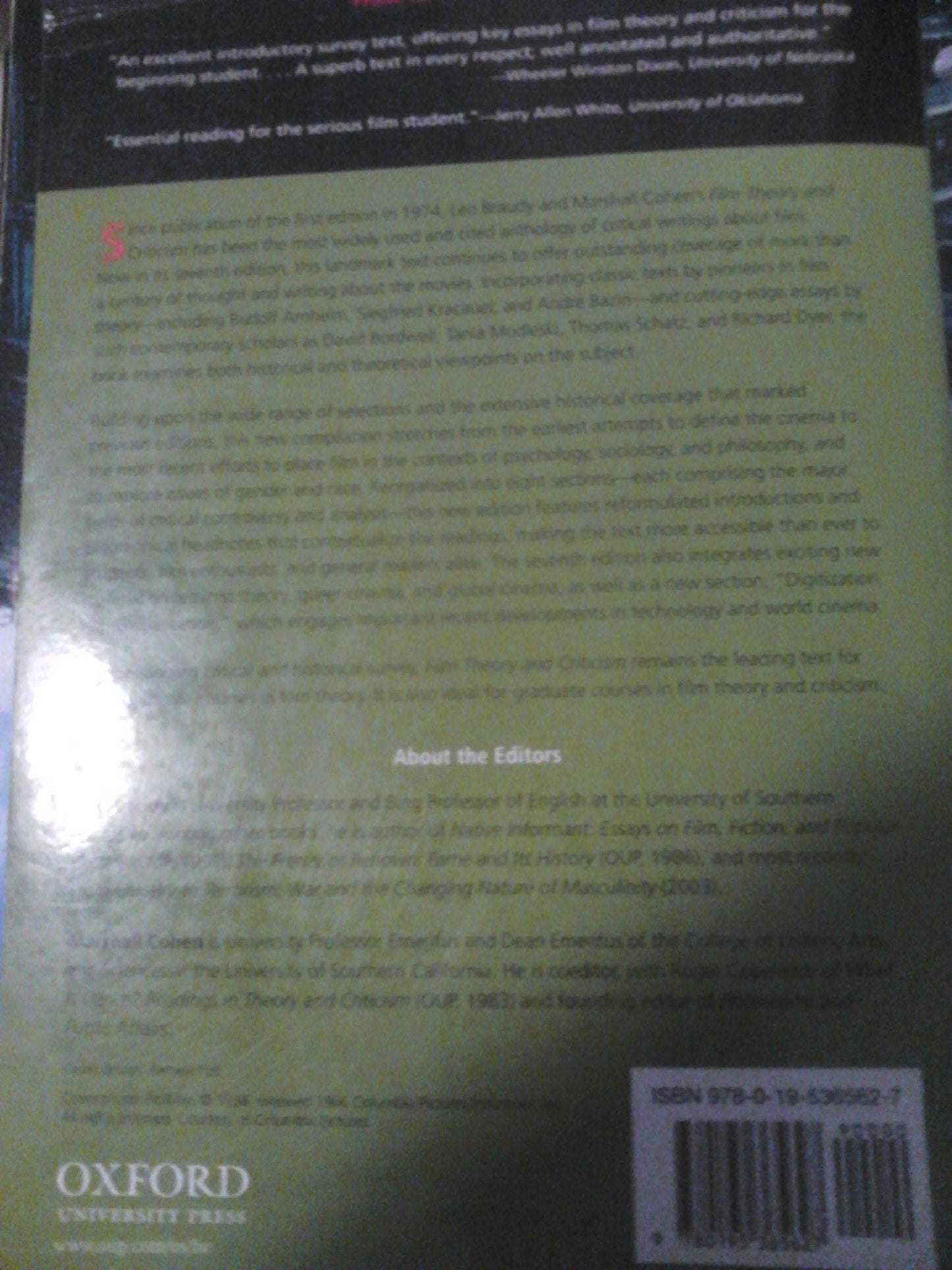 Film Theory and Criticism by Braudy, Leo (Paperback)