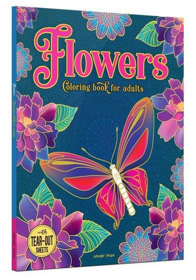 Flowers: Coloring Book For Adults