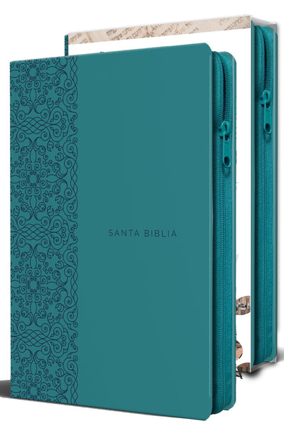 Biblia Reina Valera 1960 letra grande. Smil piel aguamarina,
