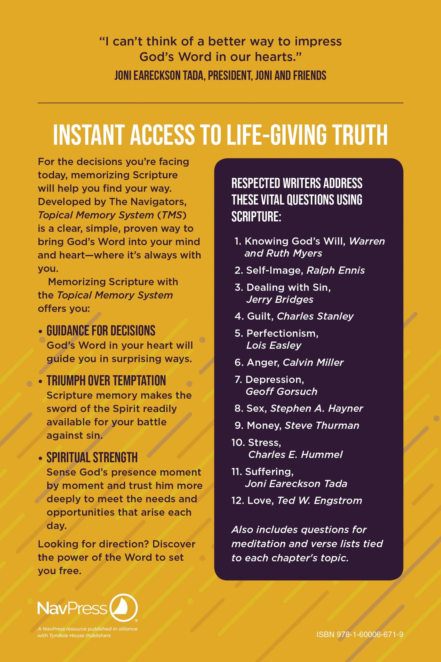 Topical Memory System: Life Issues, Hide God's Word in Your