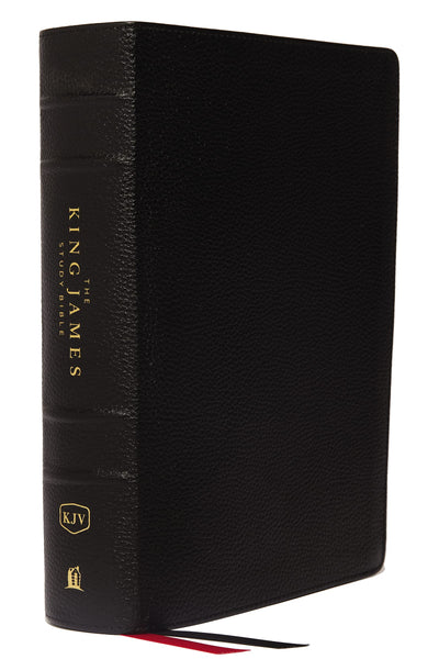 KJV, The King James Study Bible, Genuine Leather, Black, Thu