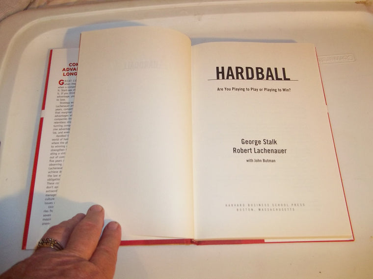 Hardball: Are You Playing to Play or Playing to Win — back cover