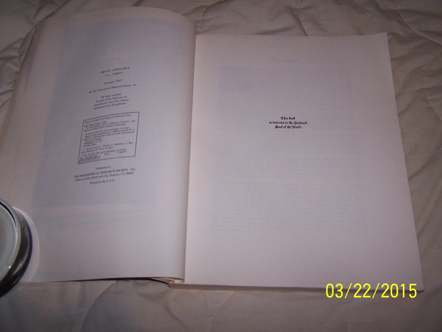THE SECRET TEACHINGS OF ALL AGES An Encyclopedic Outline of Masonic, Hermetic, Qabbalistic & Rosicrucian Symbolical Philosophy