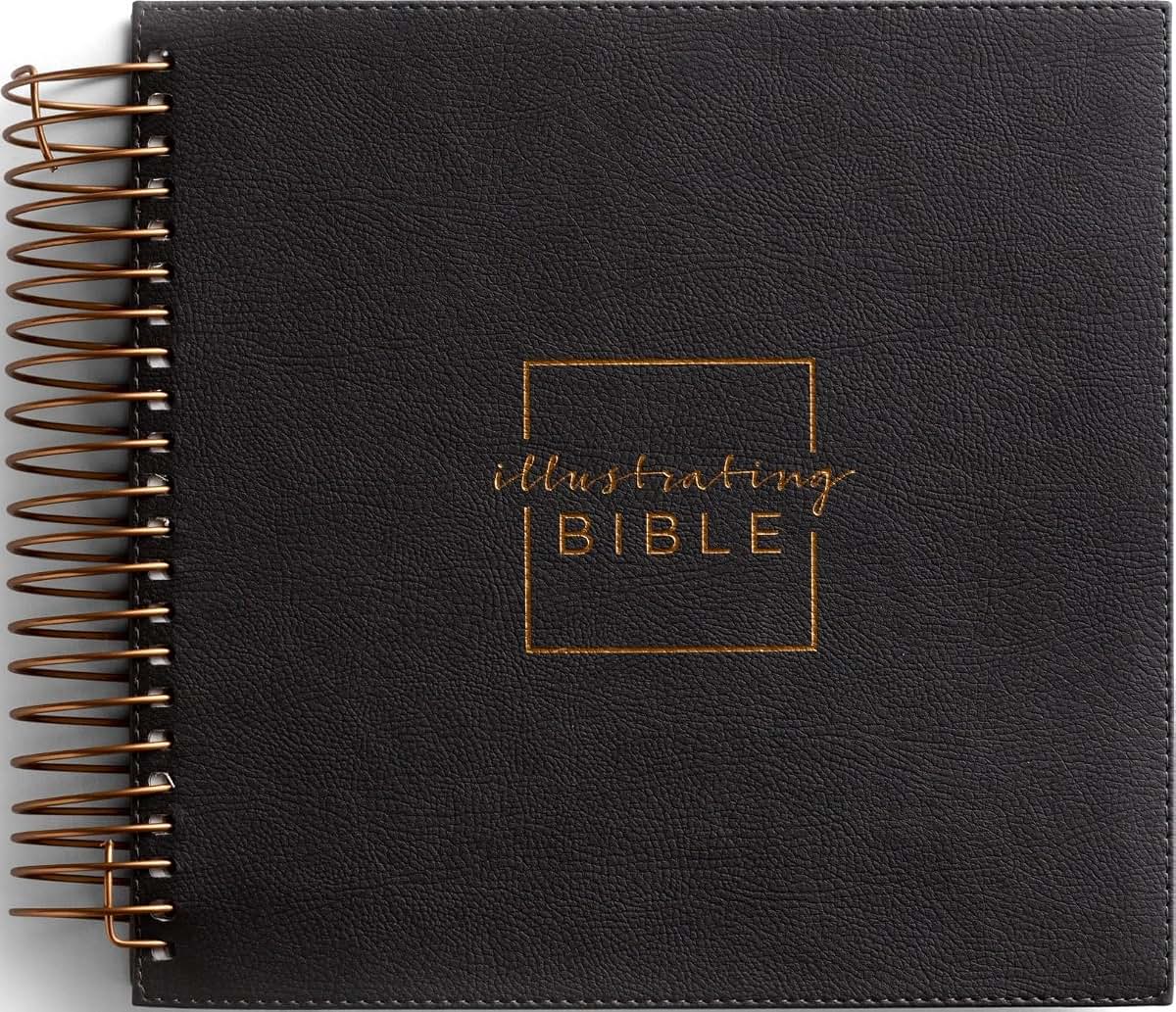 Illustrating Bible NIV Dark Grey (Spiral Bound), J3482 (8 Point Font)