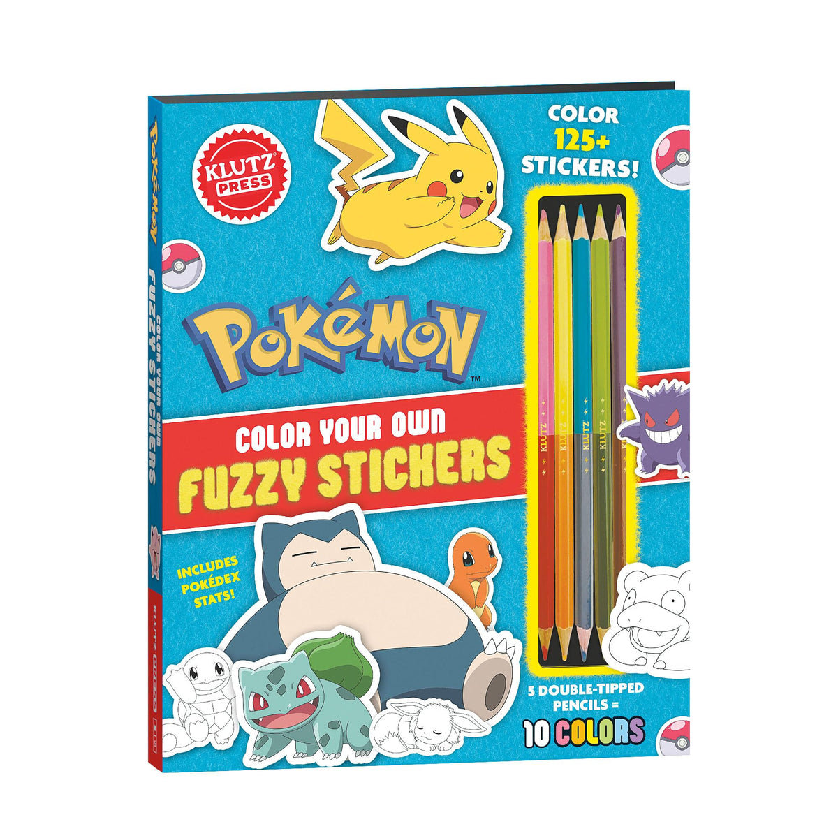 Pokémon Color Your Own Fuzzy Stickers
