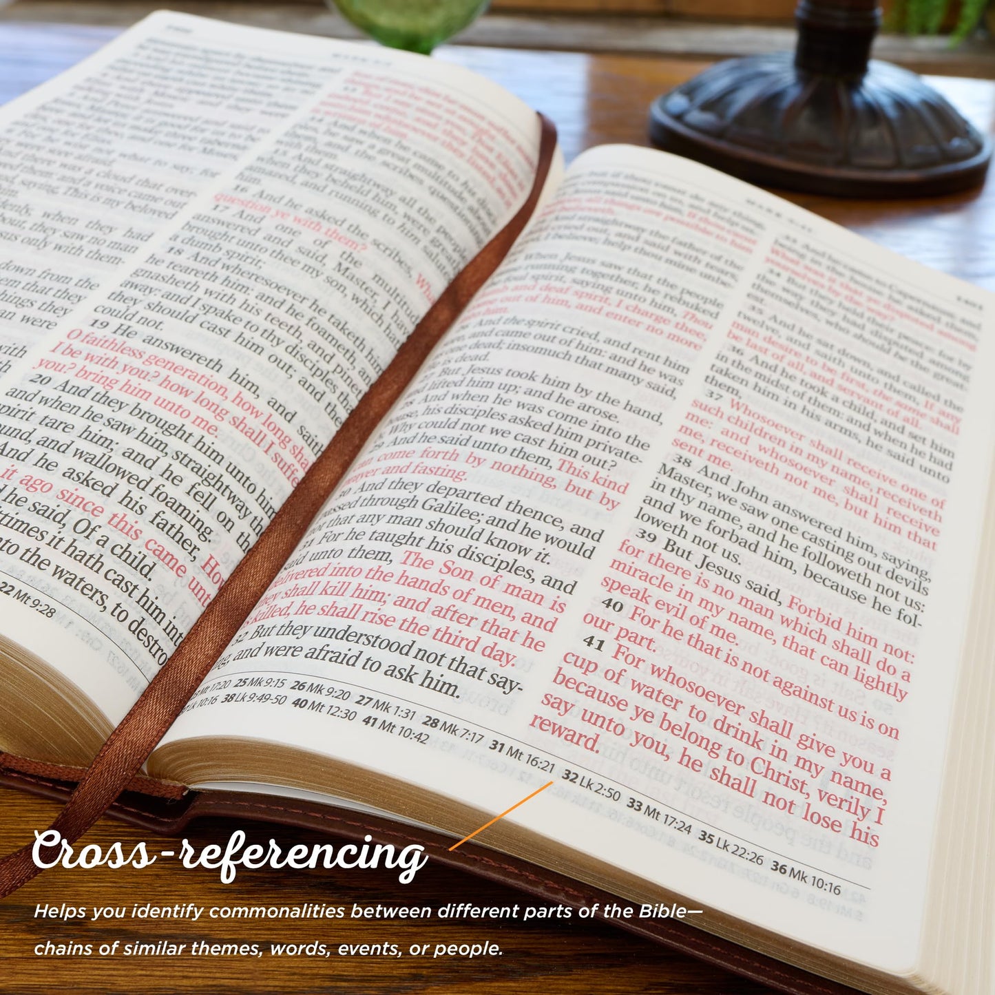KJV Holy Bible, Giant Print Standard Size Faux Leather Red Letter Edition - Ribbon Marker, King James Version, Purple Floral (KJV Standard GP Editions)