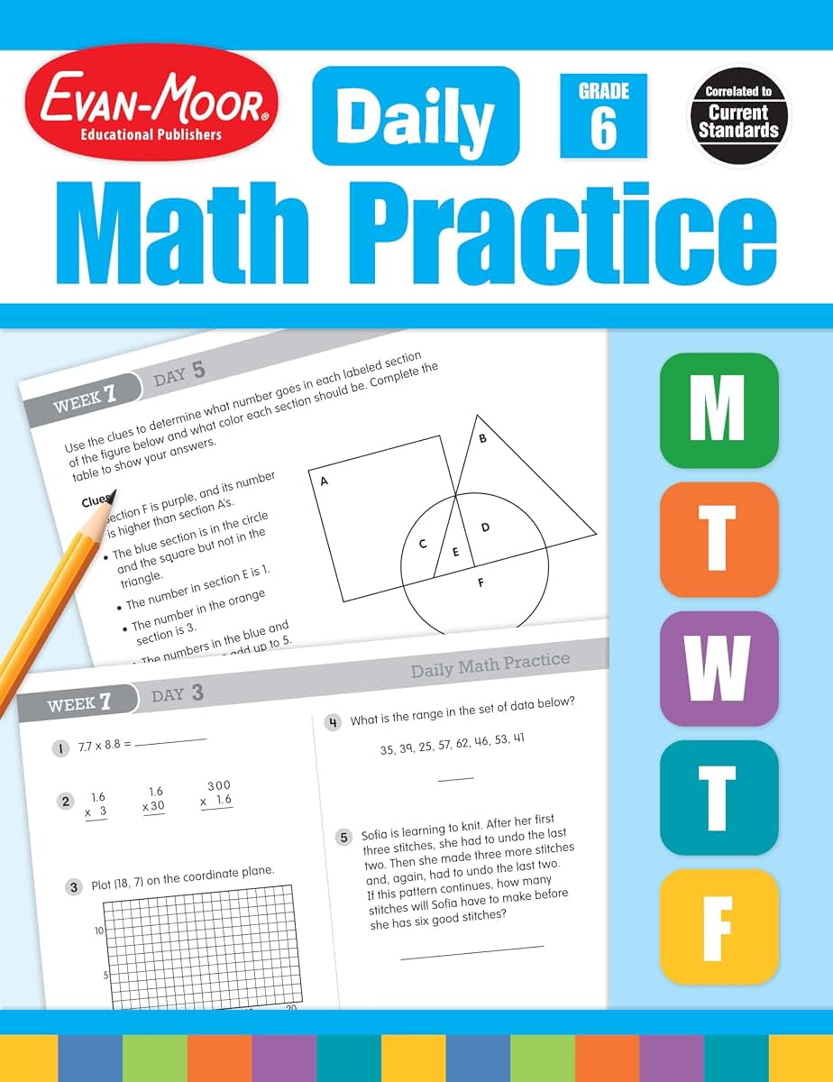 Evan-Moor Daily Math Practice, Grade 6