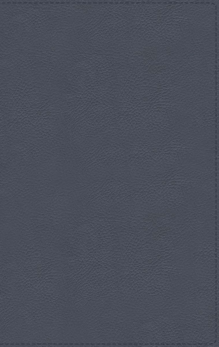 NBLA Biblia de Estudio MacArthur, Piel Genuina, Azul Pizarra, Interior a dos colores (Spanish Edition)