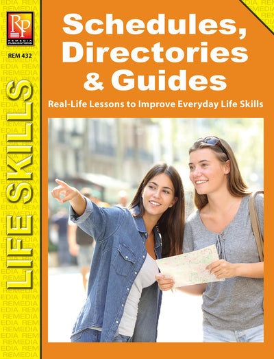 Remedia Publications Practical Practice Reading: Directories & Guides - Reproducible Activity Book for Kids, Students, & Homeschool, Reading Comprehension, Life Skills, Worksheets, Real-World Learning