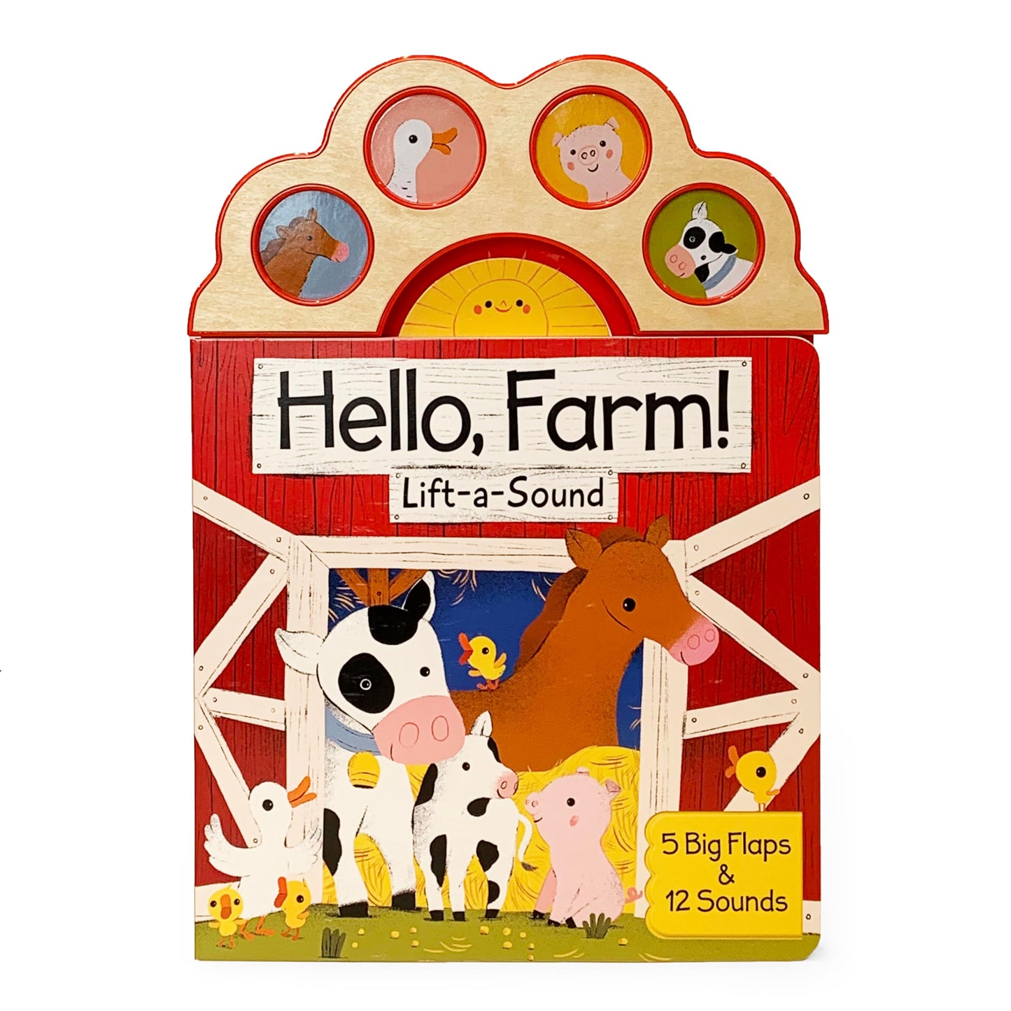 Hello, Farm! A First Lift-a-Flap Animal Sound Book for Babies and Toddlers, Ages 1-5 (Lift-A-Sound Board Book)