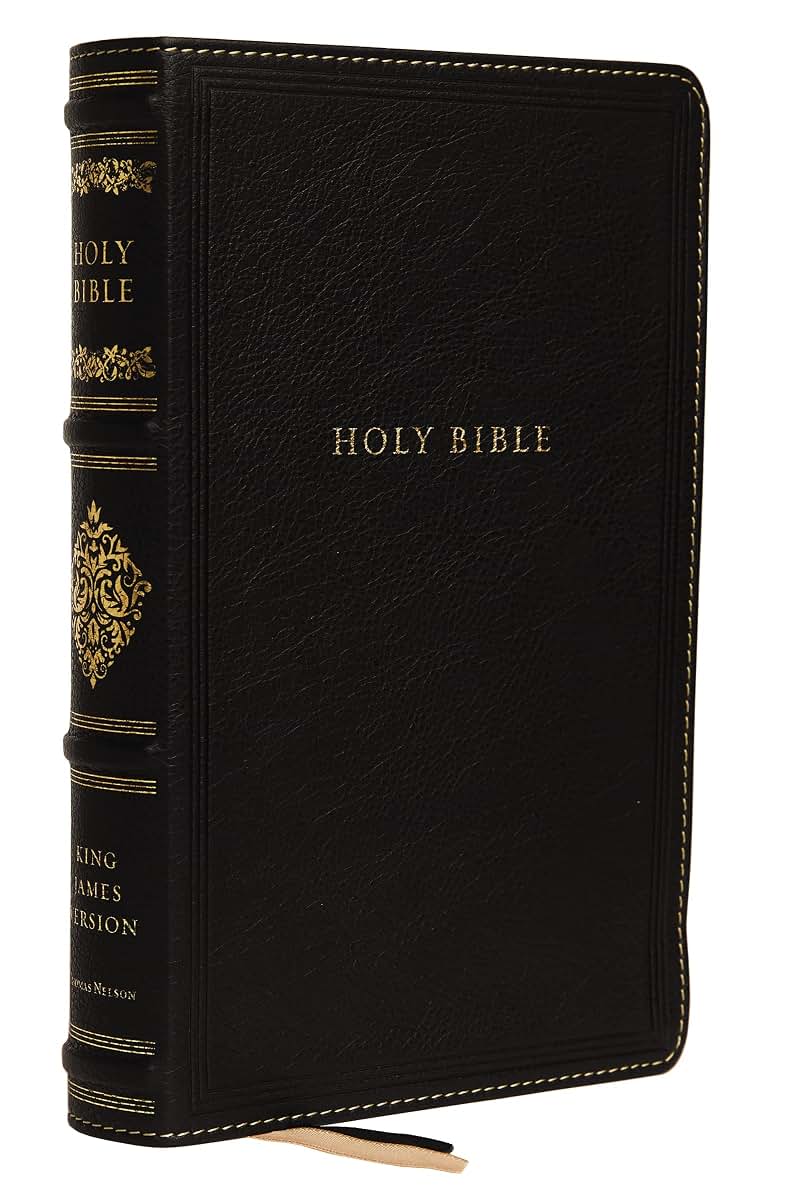 KJV, Personal Size Reference Bible, Sovereign Collection, Genuine Leather, Black, Red Letter, Thumb Indexed, Comfort Print: Holy Bible, King James Version