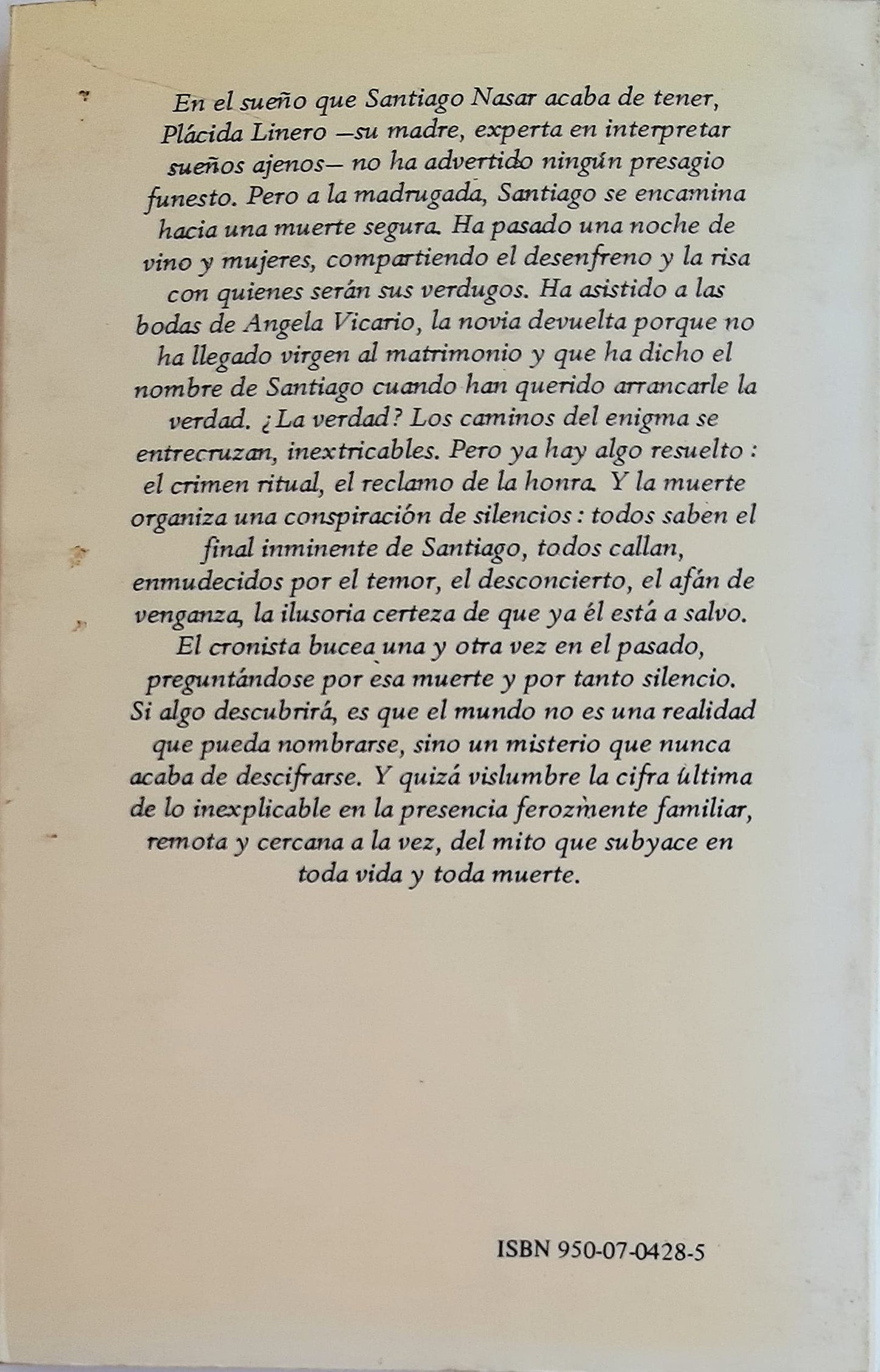 Cronica de una muerte anunciada (Spanish Edition)