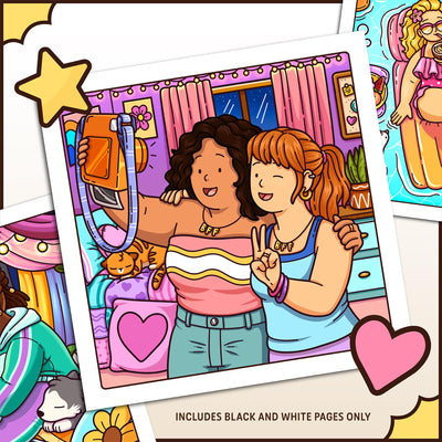 Curvy Cuties: A Body Positivity Coloring Book for Women and Teen Girls with Cozy Moments of Self-Love, Confidence, Self-Care, and Relaxation