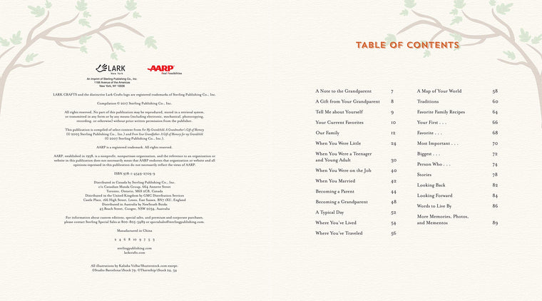For My Grandchild: A Grandparent's Gift of Memory — back cover