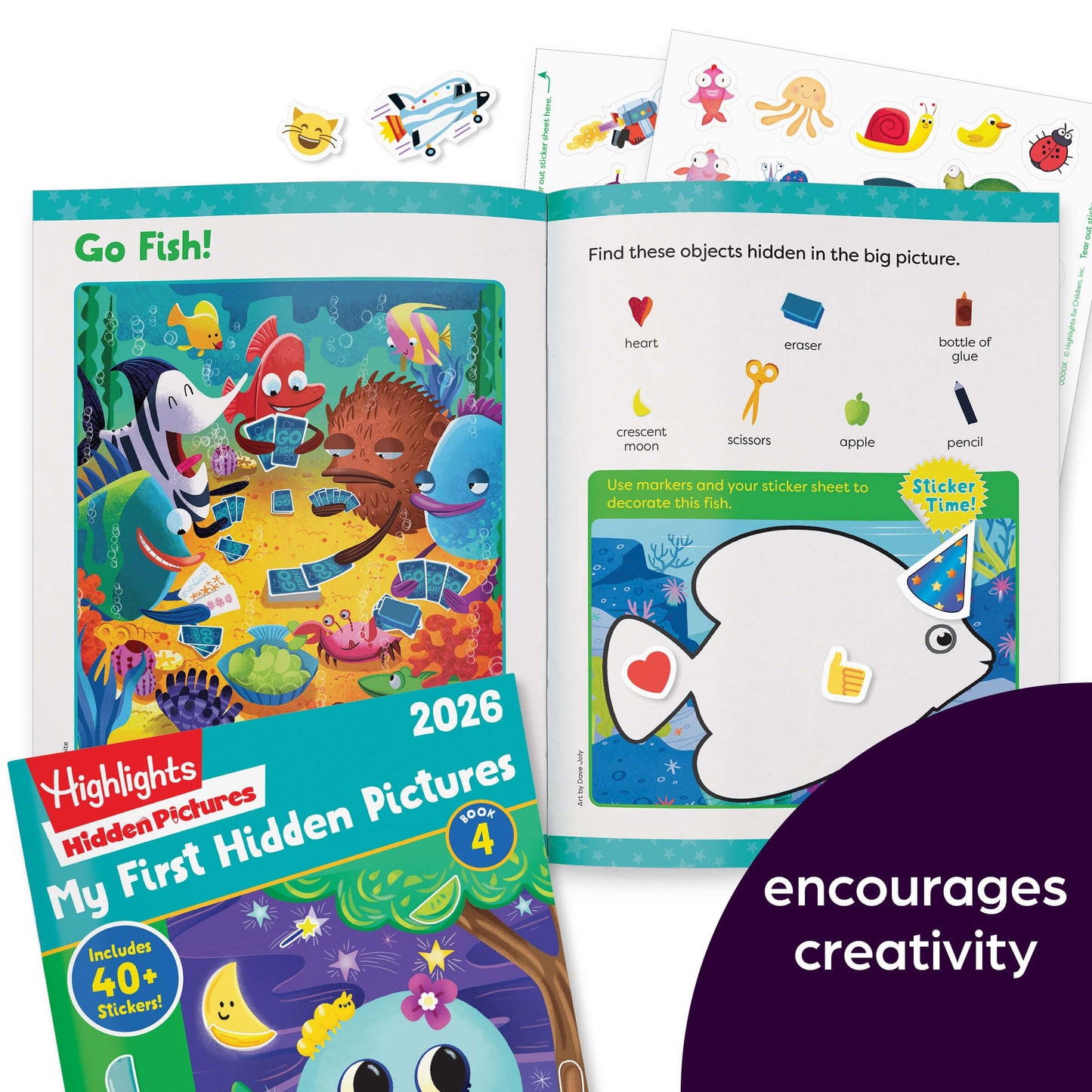 Highlights My First Hidden Pictures 2026 Activity Books for Kids Ages 3-6, 4-Book Set of Travel-Friendly Screen Free Seek and Find Fun with Stickers