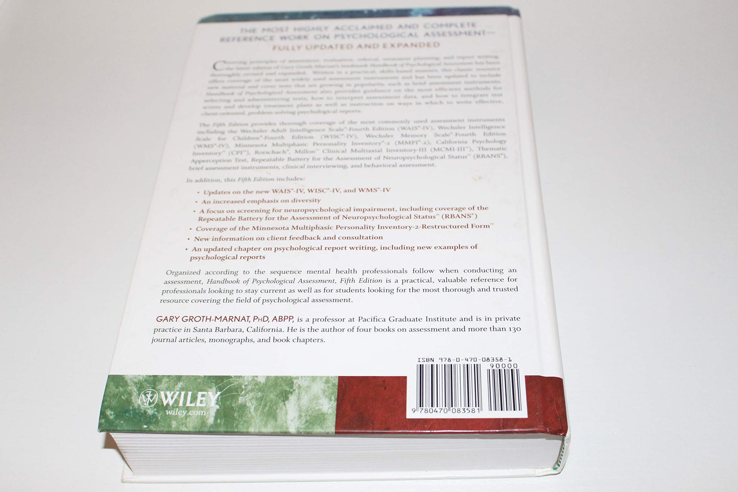 Handbook of Psychological Assessment