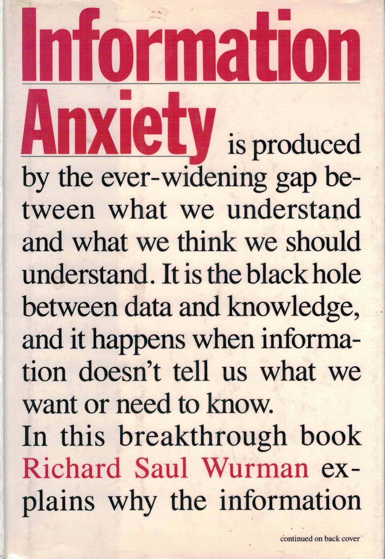 Information Anxiety