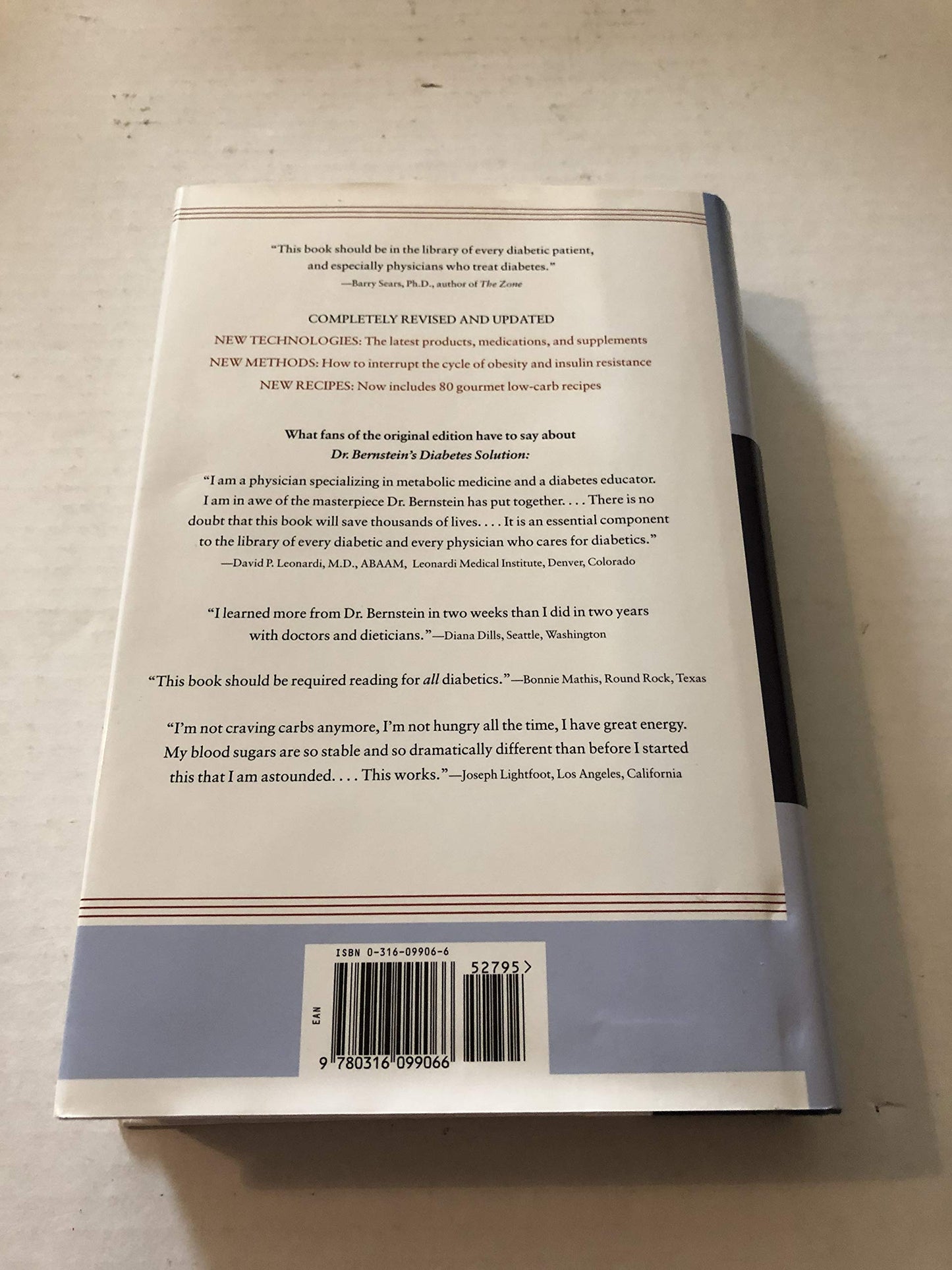 Dr. Bernstein's Diabetes Solution: The Complete Guide to Achieving Normal Blood Sugars Revised & Updated