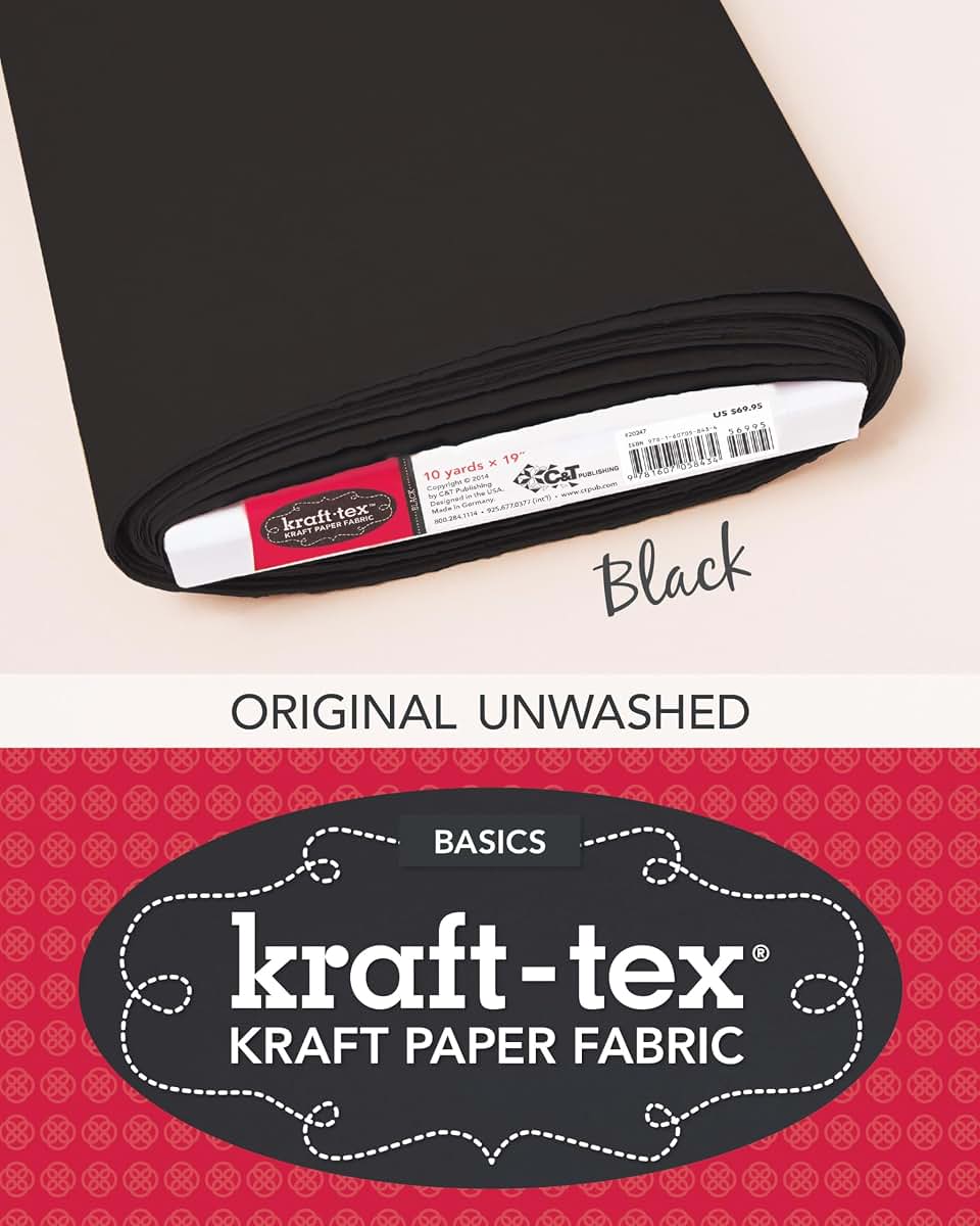 kraft-tex Bolt 19 x 10 yards, Black: Kraft Paper Fabric (kraft-tex Basics)