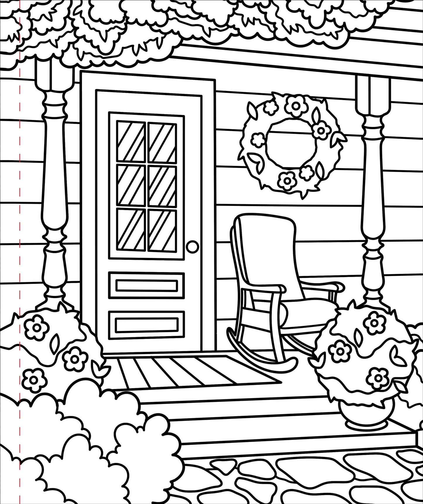 Large Print Coloring Book - Home Sweet Home - Big and Simple Designs for All Ages