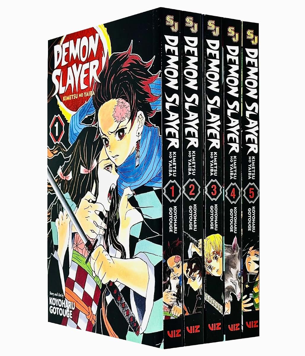 Demon Slayer: Kimetsu no Yaiba Vol 1-5 Collection Set by Miakarts