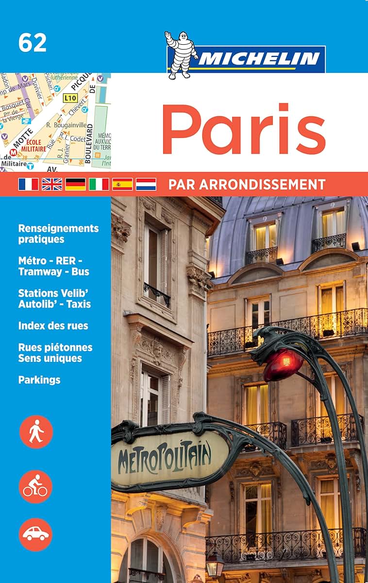 Michelin Paris by Arrondissements Pocket Atlas #62 (Michelin Map & Guide Series)
