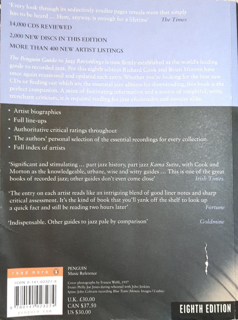 The Penguin Guide to Jazz Recordings: Eighth Edition — back cover