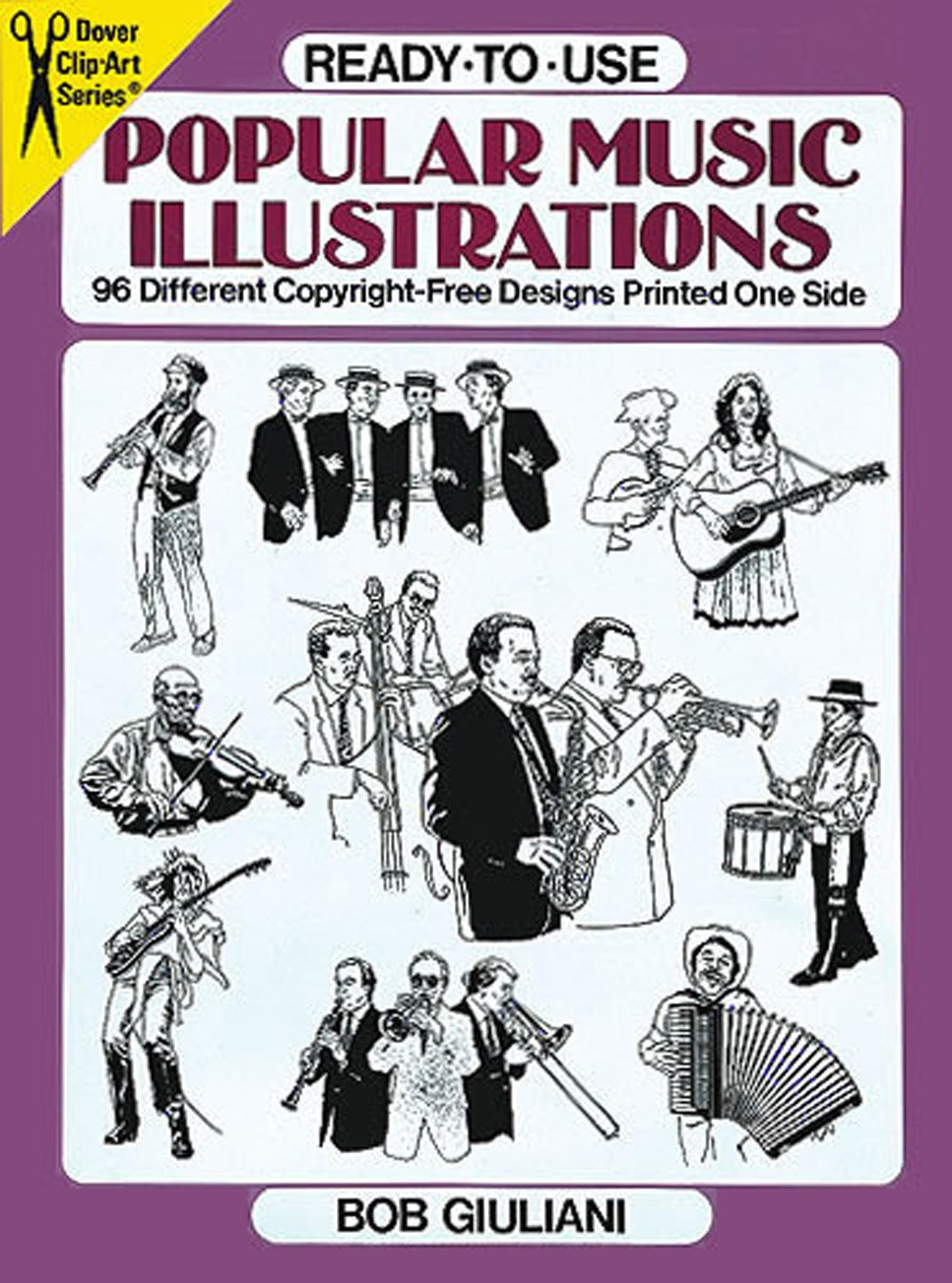 Ready-to-Use Popular Music Illustrations: 96 Different Copyright-Free Designs Printed One Side (Dover Clip Art Ready-to-Use)