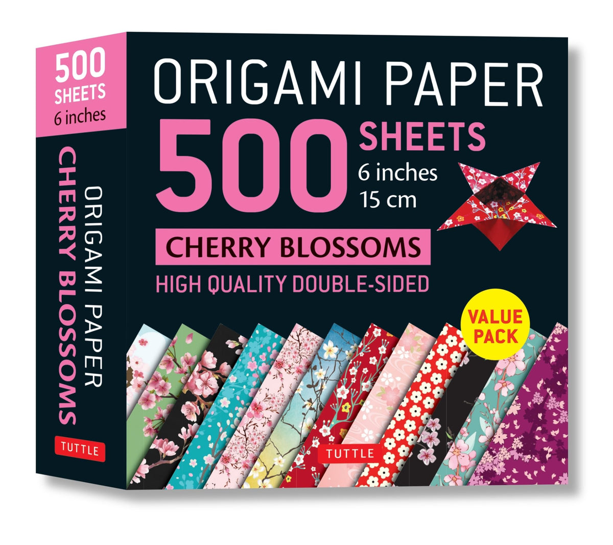 Origami Paper 500 sheets Cherry Blossoms 6" (15 cm): Tuttle Origami Paper: Double-Sided Origami Sheets Printed with 12 Different Patterns (Instructions for 6 Projects Included)