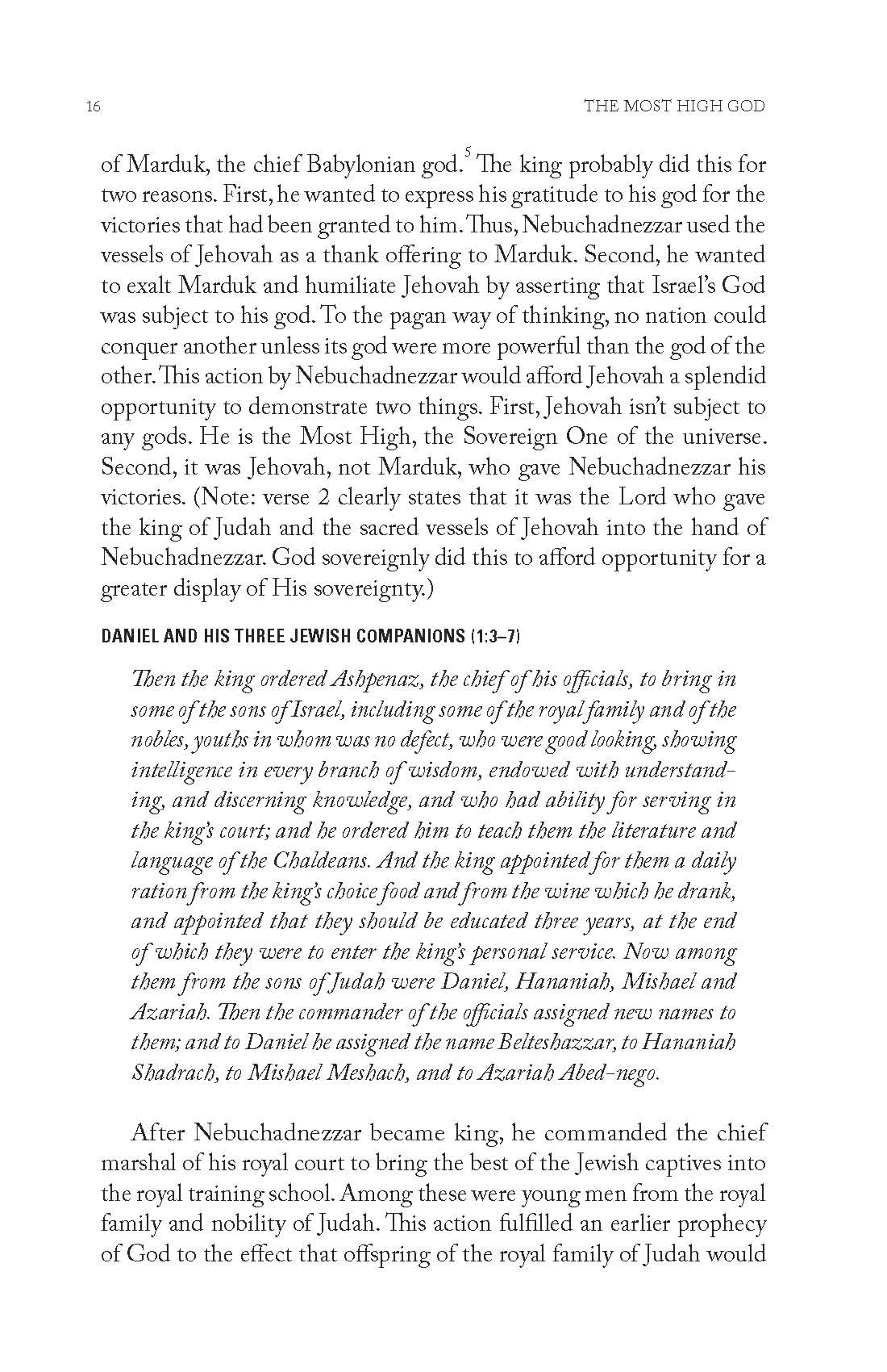 The Most High God: A Commentary on the Book of Daniel by Ren