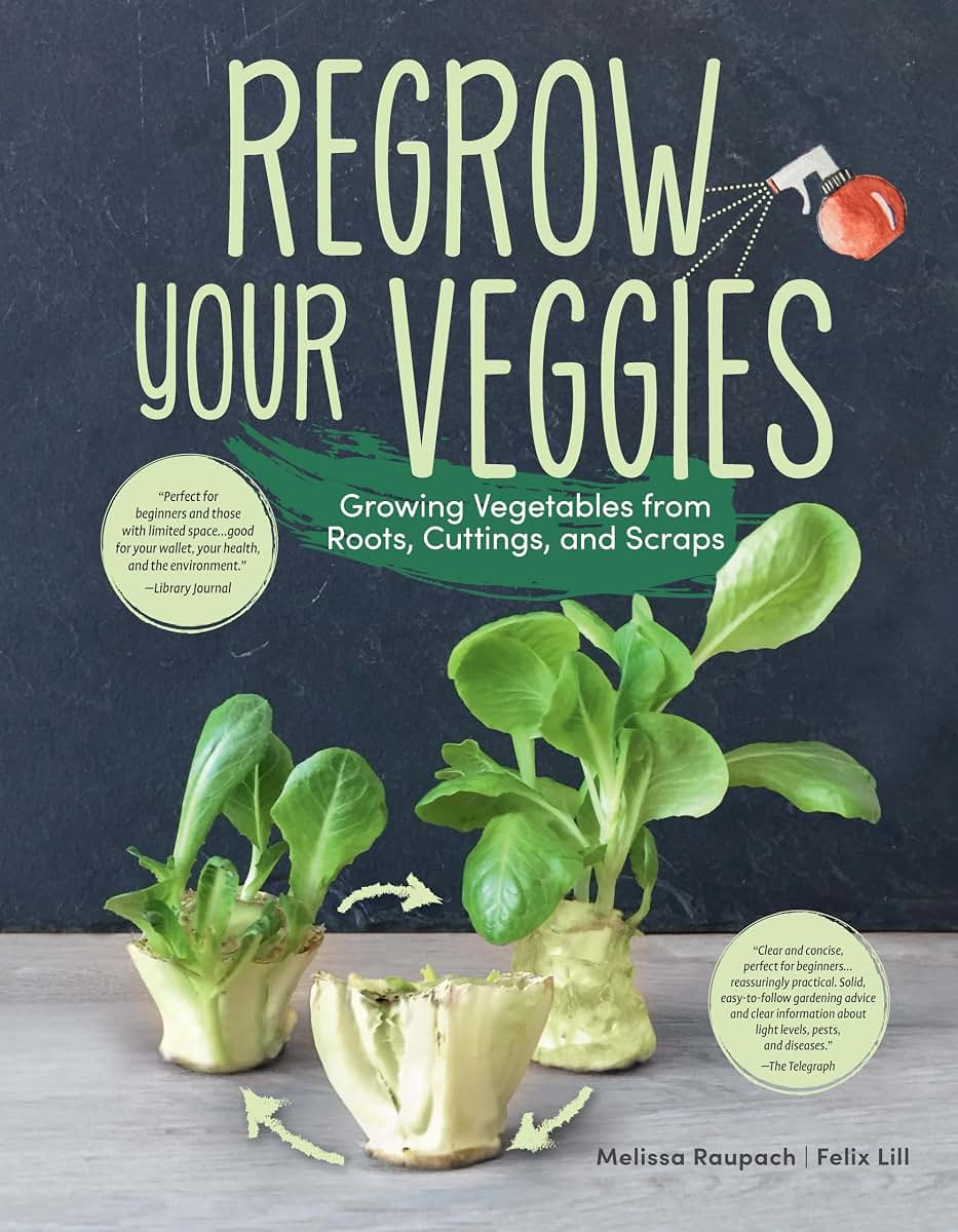 Regrow Your Veggies: Growing Vegetables from Roots, Cuttings, and Scraps (CompanionHouse Books) Sustainable Tips, Troubleshooting, & Directions for Lettuce, Potatoes, Ginger, Scallions, Mango, & More