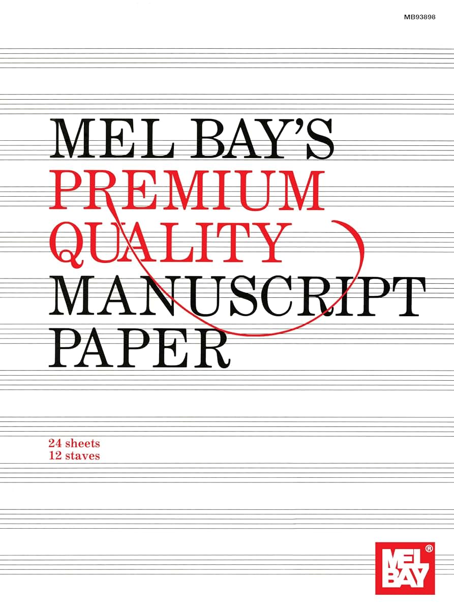 Mel Bay Premium Quality Manuscript Paper: Twelve-Stave