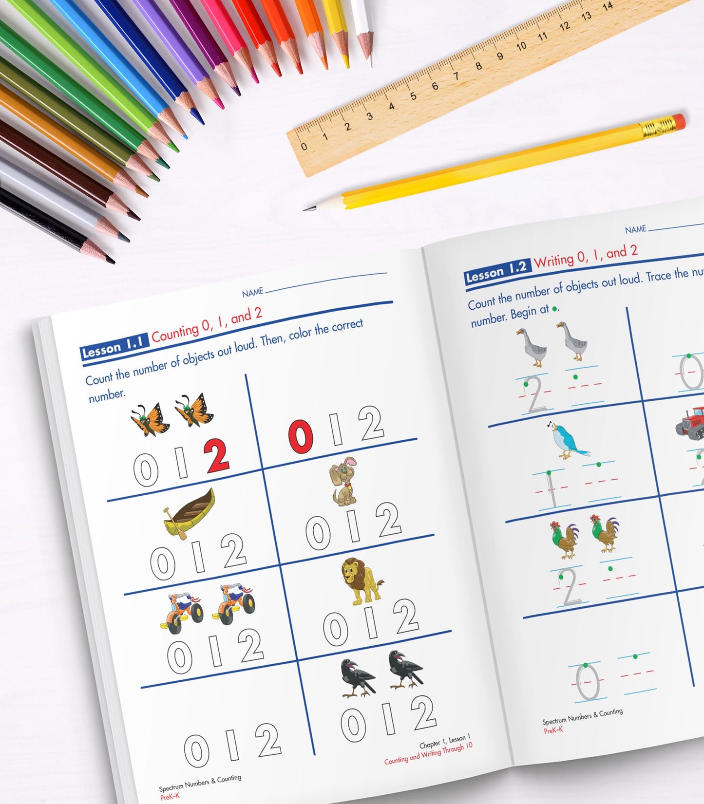 Spectrum Preschool Numbers and Counting Math Workbook, Ages 3 to 6, Preschool Math Numbers and Counting, Practice Writing Numbers 0-20, Comparing ... and Counting to 100 - 96 Pages (Volume 111)