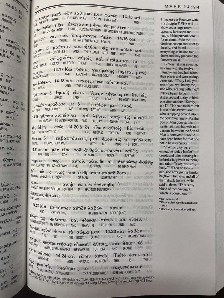 The New Greek-English Interlinear New Testament — back cover