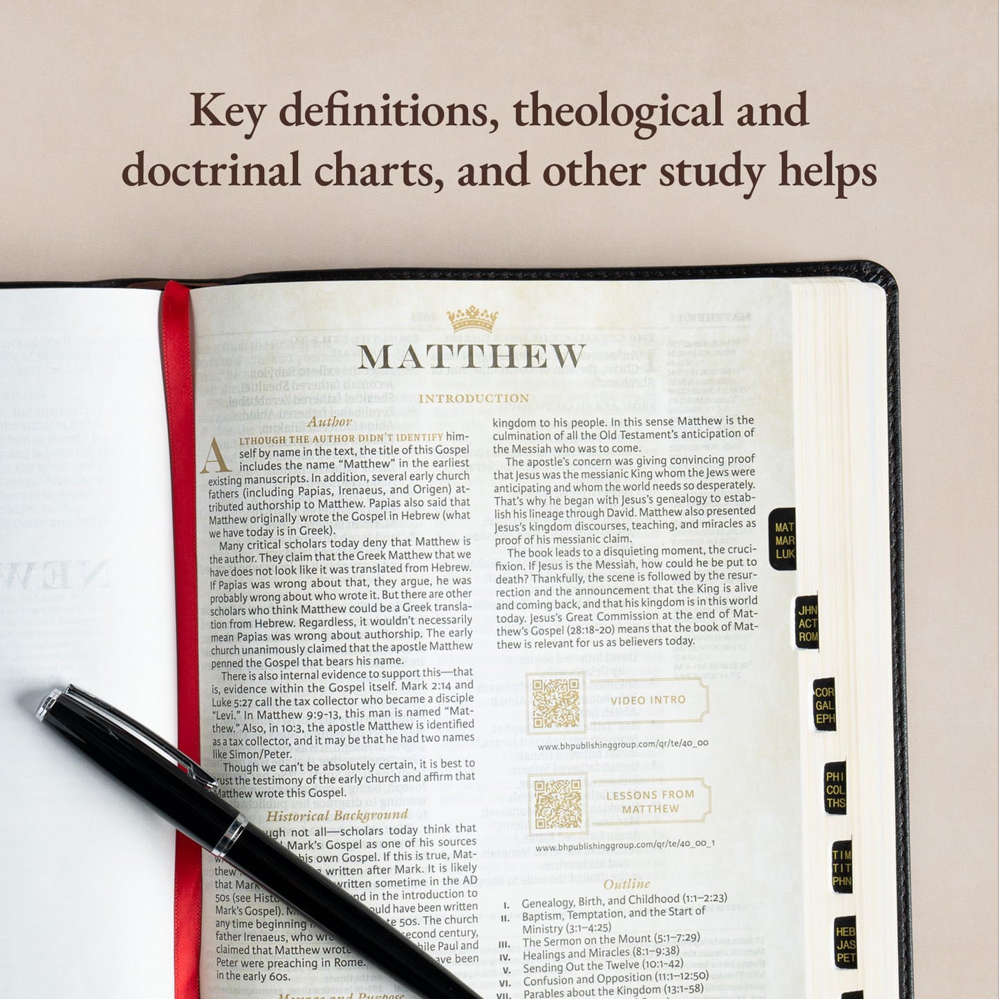 CSB Tony Evans Study Bible, Black/Brown LeatherTouch, Indexed, Black Letter, Study Notes and Commentary, Articles, Videos, Charts, Easy-to-Read Bible Serif Type