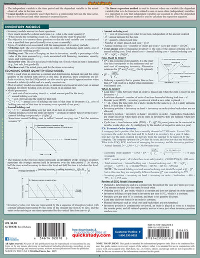 Operations Management QuickStudy Laminated Reference Guide (QuickStudy Business)