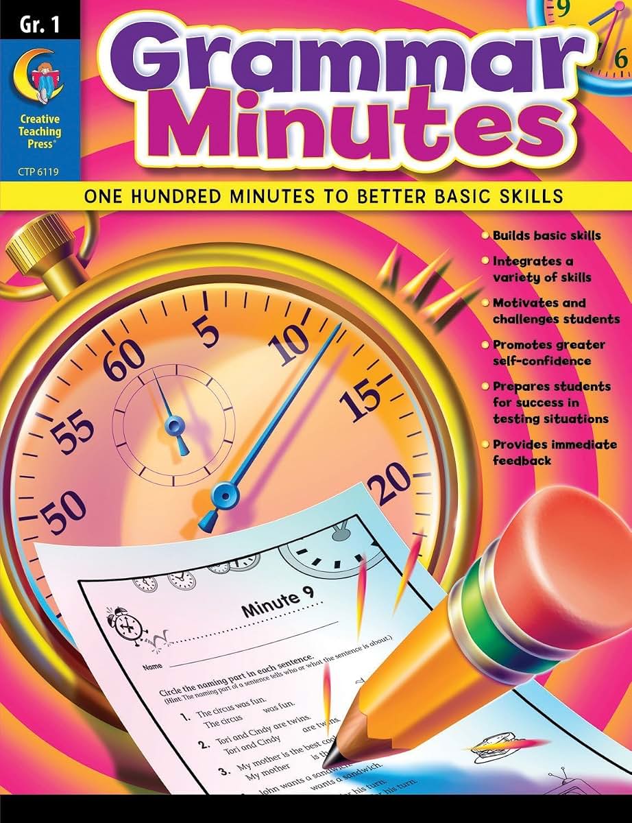 Creative Teaching Press Grammar Minutes Workbook, Grade 1