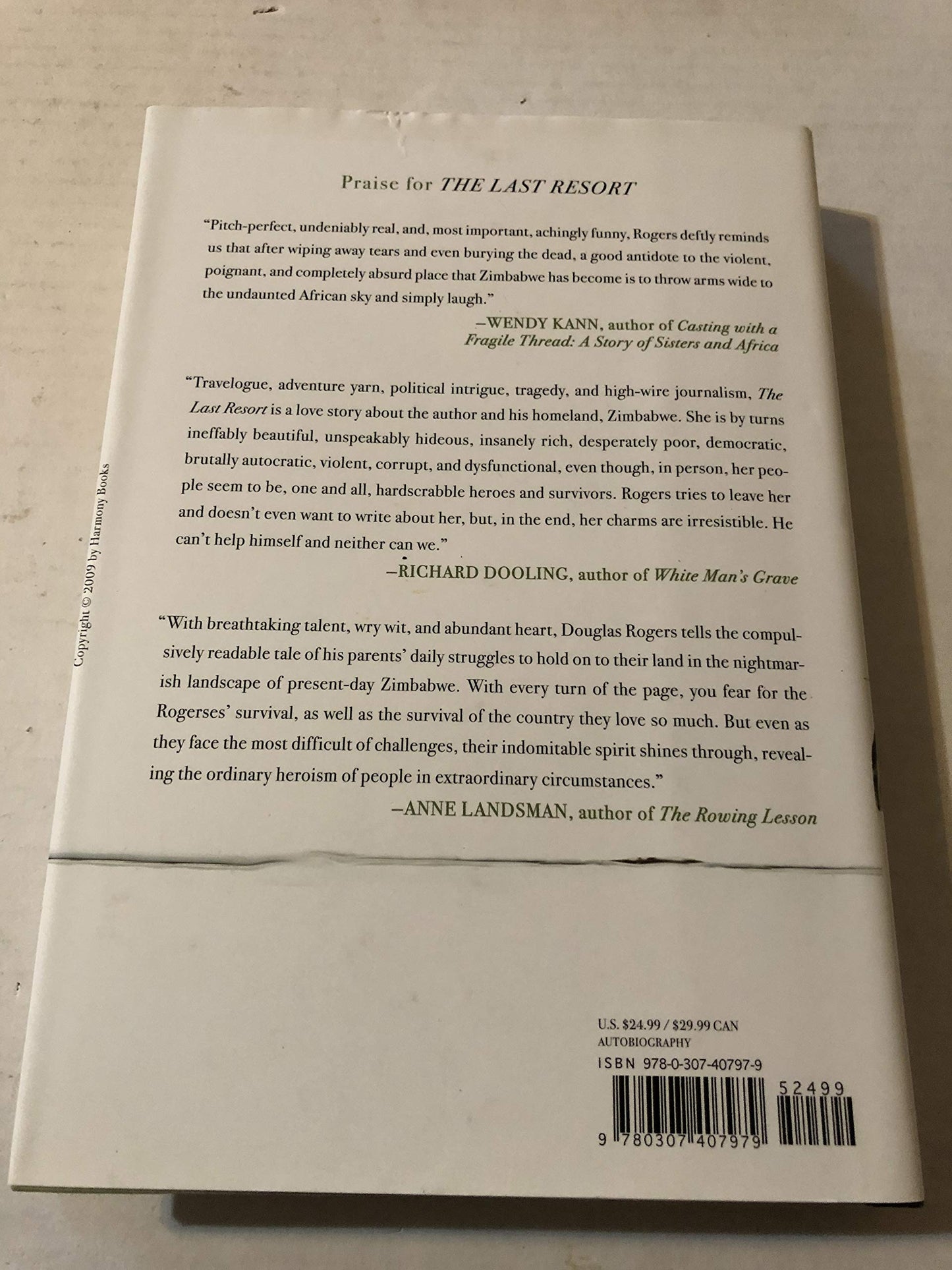The Last Resort: A Memoir of Zimbabwe