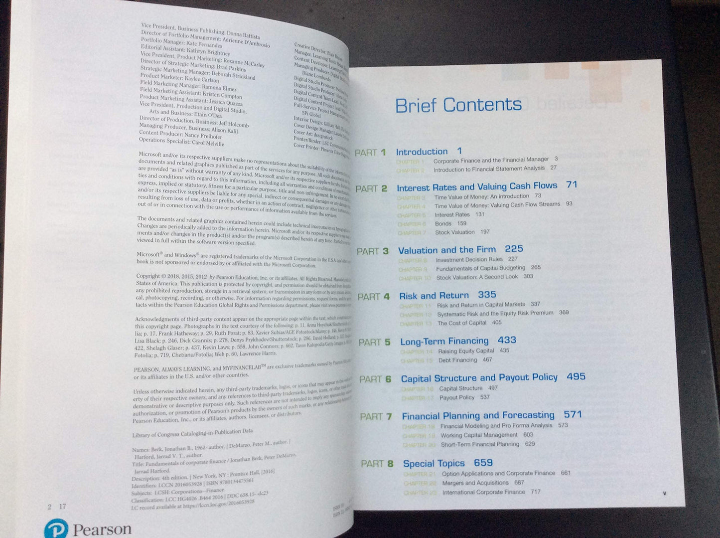 Fundamentals of Corporate Finance (Berk, DeMarzo & Harford, The Corporate Finance Series)