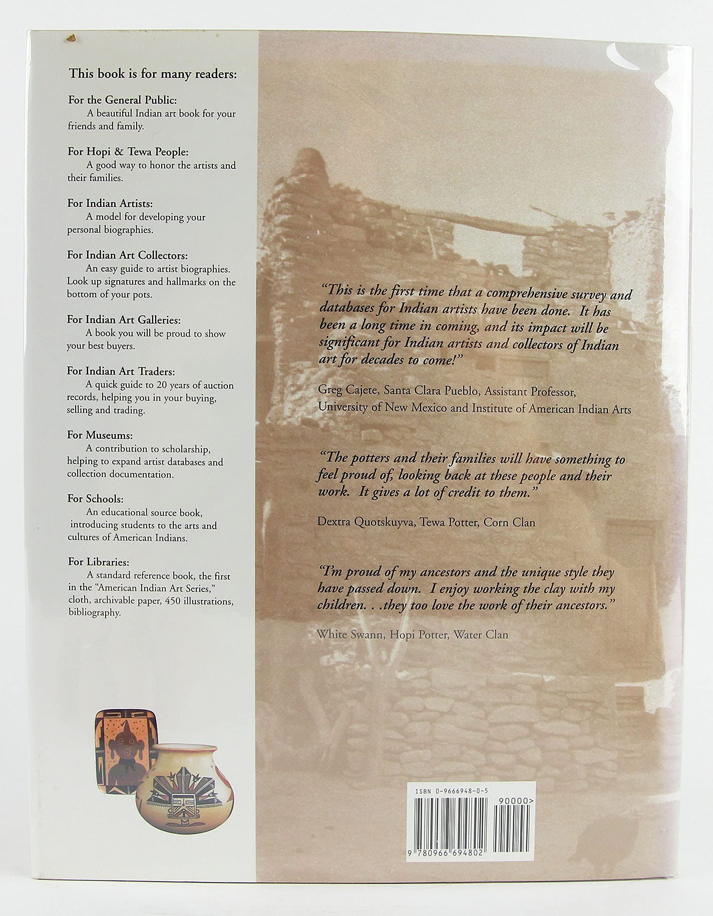 Hopi-Tewa Pottery: 500 Artist Biographies, Ca. 1800-Present, With Value/Price Guide Featuring over 20 Years of Auction Records (American Indian Art Ser)